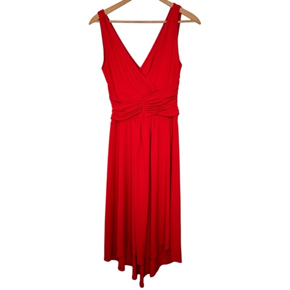 Elegant Red Sleeveless cocktail Dress - Picture 1 of 5